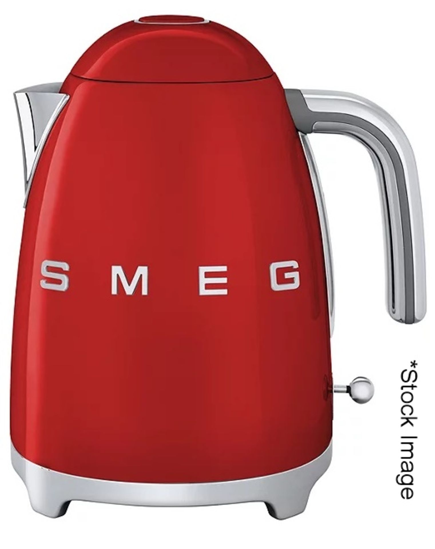 1 x SMEG 'Retro' Kettle In Matte Red Stainless Steel - RRP £159.00