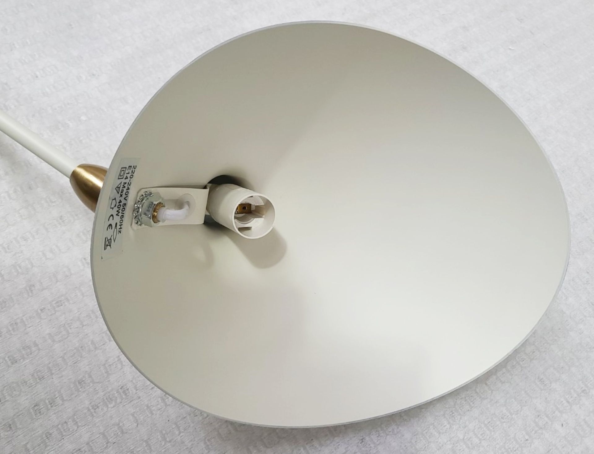 1 x BLUESUNTREE 'Serge Mouille' White Wall Light W/ Horizontal Adjustable Arm & Rotatable Lamp 80cm - Image 3 of 9