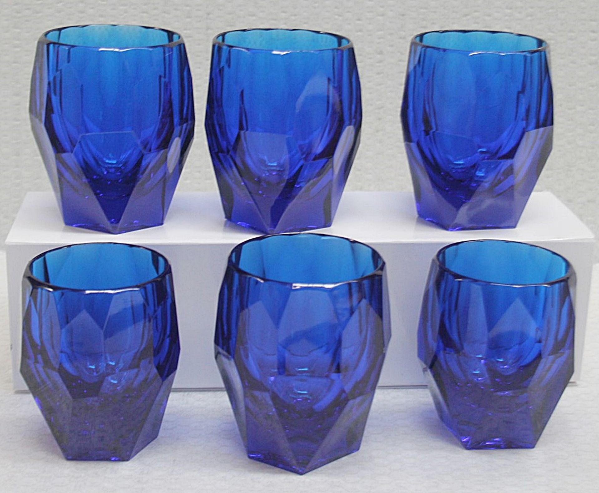 6 x MARIO LUCA GIUSTI Tumbler Milly In Deep Blue - Original Price £174.00