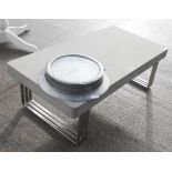 1 x Low Rectangular Coffee Table With Faux Stone Top - Recently Relocated From An Exclusive Property