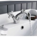 1 x CASSELLIE 'Time' Traditional Mono Basin Mixer Tap In Chrome - Includes Pop-Up Waste- Ref: