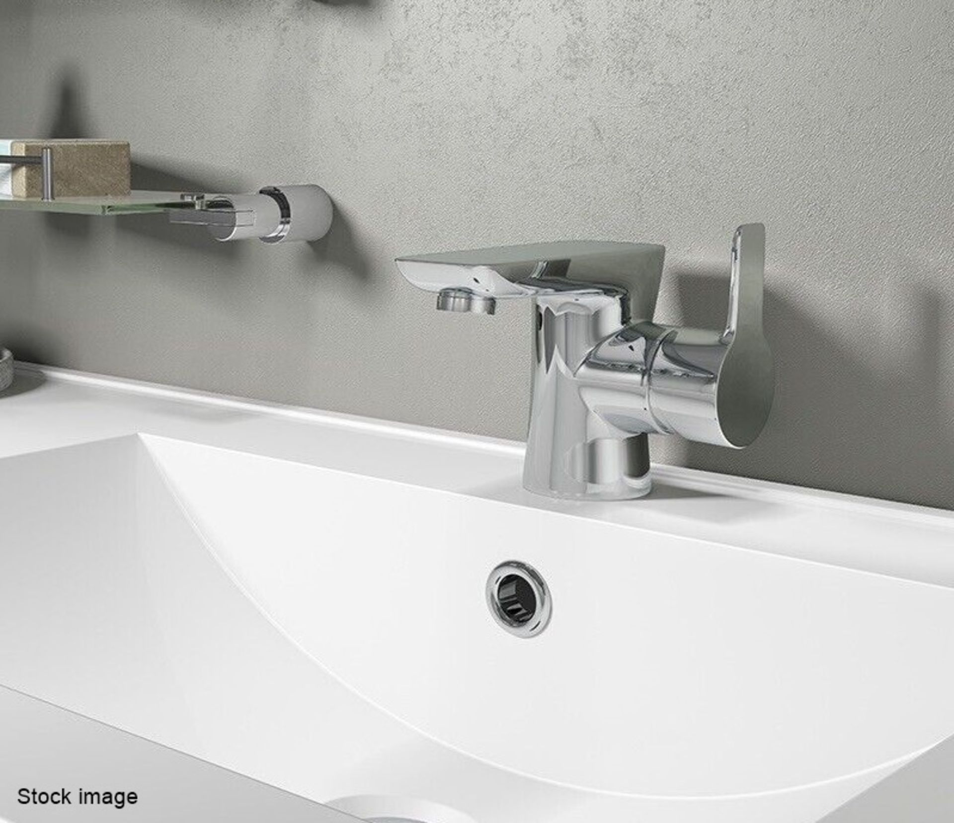 1 x CASSELLIE 'Pedras' Mono Basin Mixer With Push Waste In Chrome - Ref: PED001 - RRP £153.99 -