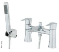 1 x CASSELLIE 'Pedras' Modern Bath Shower Mixer In Chrome - Ref: PED002 - New & Boxed Stock - RRP £