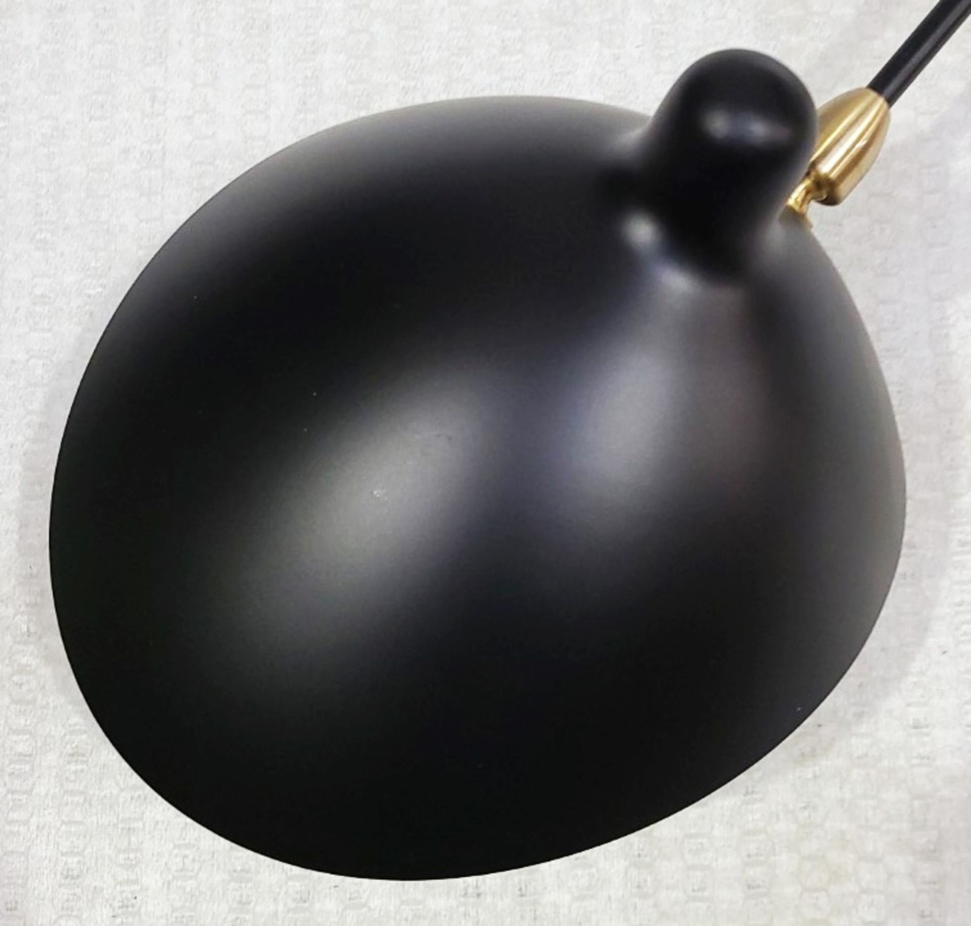 1 x BLUESUNTREE 'Serge Mouille' Black Wall Light W/ Horizontal Adjustable Arm & Rotatable Lamp 80cm - Image 8 of 8