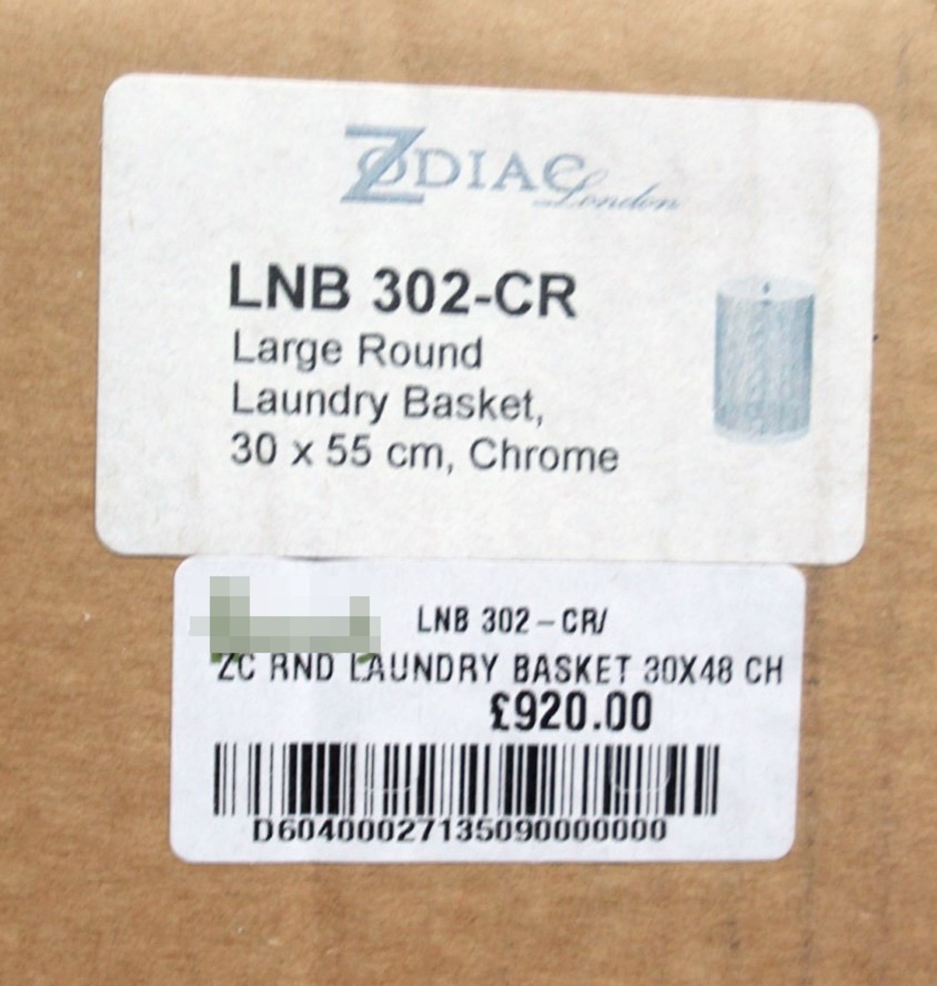 1 x ZODIAC Luxury Round Laundry Basket With A Chrome Finish - Boxed Stock - Original Price £920.00 - Image 5 of 5