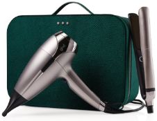 1 x GHD Platinum+ Styler & Helios Hair Dryer Gift Set With Green Case - Original Price £368.00