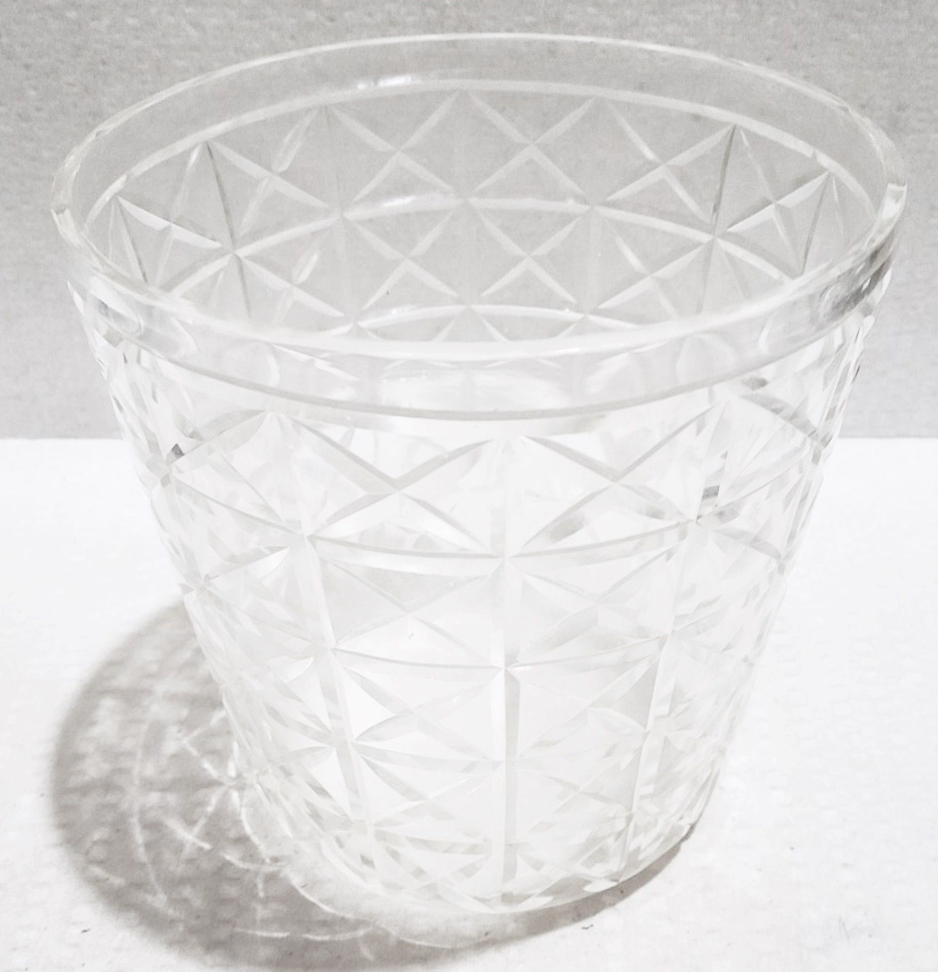 1 x EICHHOLTZ 'Chablis' Luxury Hand-blown Clear Grooved Glass Wine Cooler - Original Price £468.00 - Image 3 of 3