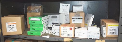 Assorted Electrical Components - Mainly Circuit Breakers - Contents of Shelf - Ref: C670 - CL816 - L