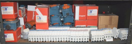 Assorted Electrical Components - Mainly Circuit Breakers - Contents of Shelf - Ref: C673 - CL816 - L