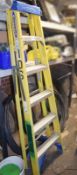 1 x Fibreglass Site Ladder With 5 Treads - Suitable For Working Around Thermal or Electrical Dangers
