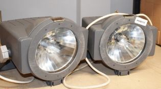 2 x Large Philips Industrial Lights - 240v With Adjustable Mounting Brackets