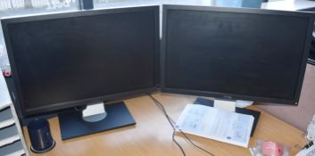 Pair of Dell Flatscreen Monitors - Ref: C227 - CL816 - Location: Birmingham, B45Collection Details
