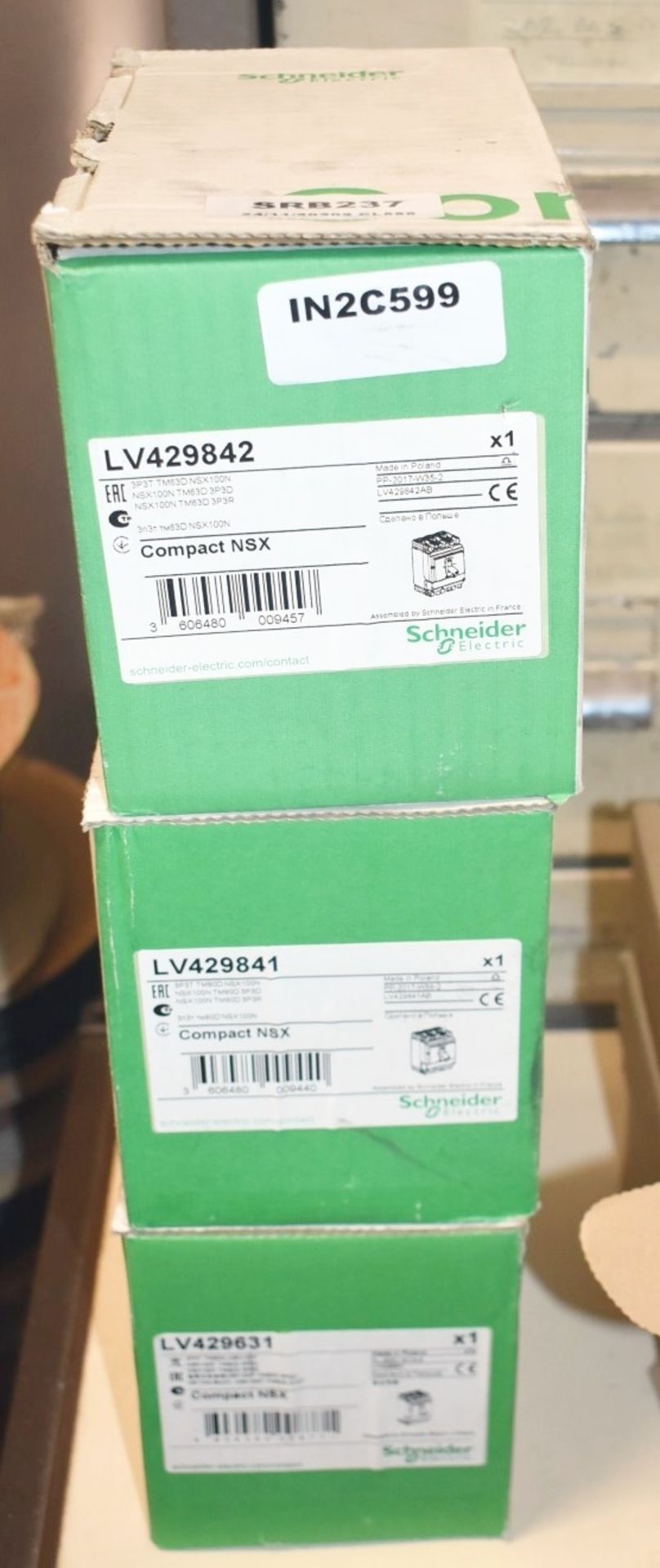 3 x Schneider Electric Circuit Breakers Type: LV429841 - ComPact NSX100N - New Stock - RRP £1,170 - Image 2 of 3