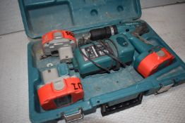 1 x Makita 8391D 18V 2-Speed Combi Drill With 3 Batteries And Charger - Ref: C188 - CL816 - Location