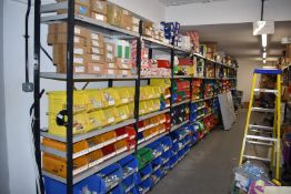 1 x Row of Metal Storage Shelving - Includes 10 Bays of Tall Shelving - Contents NOT Included