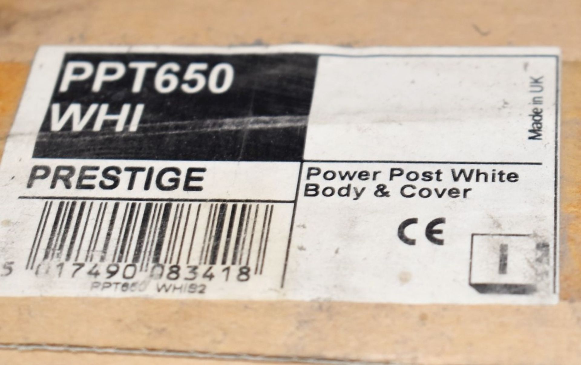 1 x MK Electric Aluminium Prestige Power Post PPT650 White - Image 2 of 2
