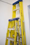 2 x Pairs of Fibreglass Site Ladders - Suitable For Working Around Thermal or Electrical Dangers