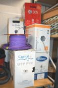 9 x Boxes of Ethernet Cable Reel - Various Types Included