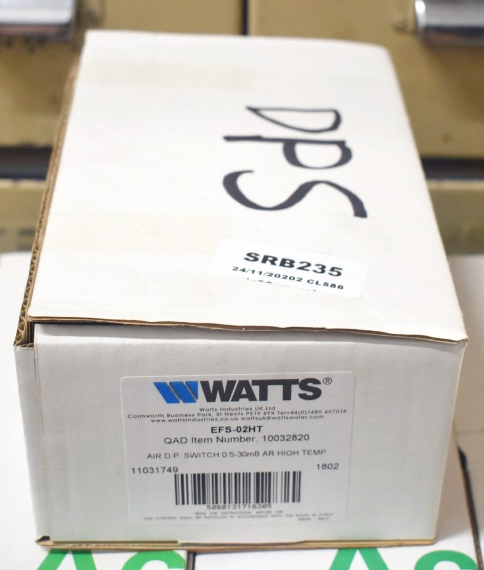 1 x Watts EFS-02HT Air D.P. Switch 0.5-30mB AR High Temp - Unused Boxed Stock - Ref: SRB235 - CL816