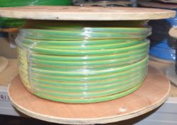 1 x Reel of 25mm Green/Yellow Wire - Ref: C496 - CL816 - Location: Birmingham, B45Col