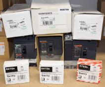 1 x Job Lot Including Merlin Gerin Circuit Breakers, Double Pole RCDS, Terminal Blocks & Shields - R