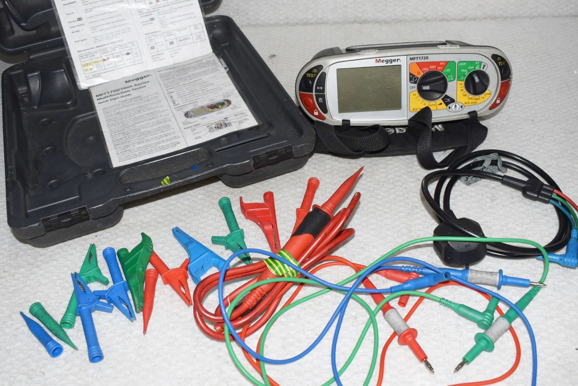 1 x MEGGER MFT1720 Multifunction Tester With Auto 3-phase RCD Testing - Includes Carry Case -