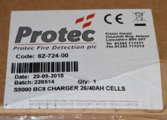 Protec S9000 BC8 Charger And 6400 Fire Alarm Panel - Ref: C854 - CL816 - Location: Birmingham, B45<p