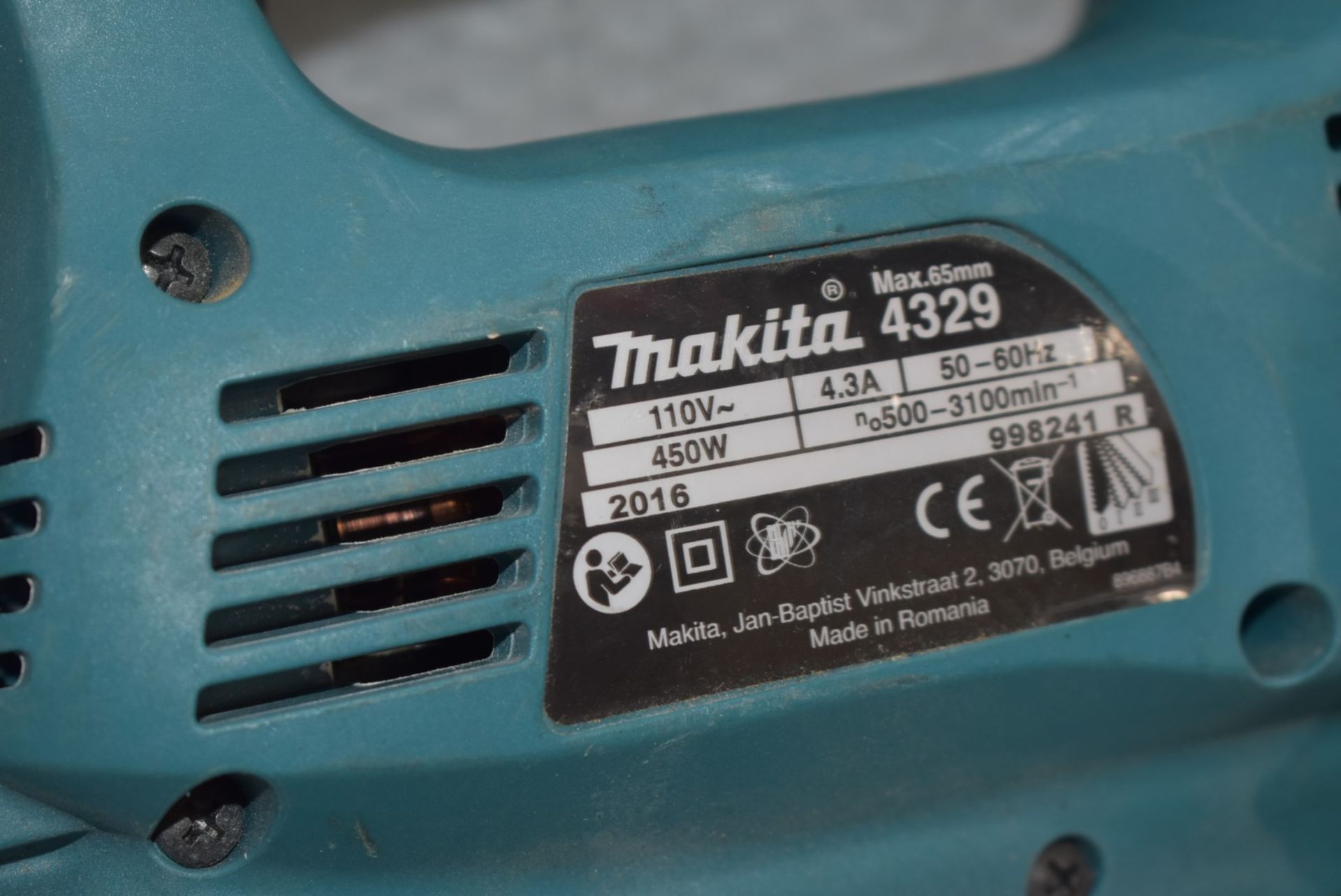 1 x MAKITA 450W Orbital Action Jigsaw 110V - Model: 4329 - Ref: DS7552 ALT - CL816 - Location: - Image 2 of 3