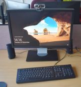 1 x Dell Flatscreen Monitor With PC Speakers, Camera & Keyboard