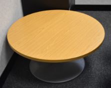 1 x Low Round Wooden Coffee Table - Ref: C223 - CL816 - Location: Birmingham, B45Col