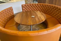 1 x  Round Booth Seating To Seat Upto 8-Persons And Dining Table - Ref: RSS210 - CL835 - Location: