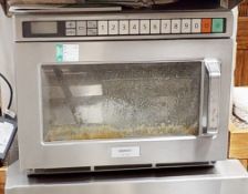 1 x Panasonic Commercial Microwave Oven Featuring A Stainless Steel Exterior And 'Microsave'