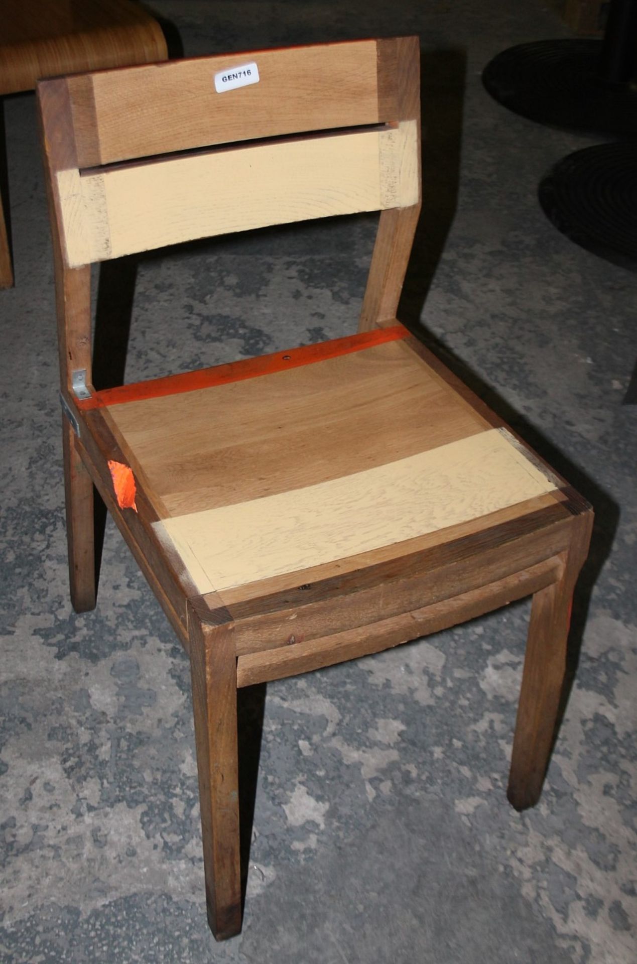 1 x Artisan Refurbished Wooden Chair - Dimensions: H82 x W43 x D46cm / Seat 46cm - Ref: GEN717 - - Image 7 of 8