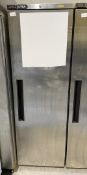 1 FOSTER 'Xtra' Commercial 410 Ltr Stainless Steel Single Door Upright Fridge - Booklet And Keys