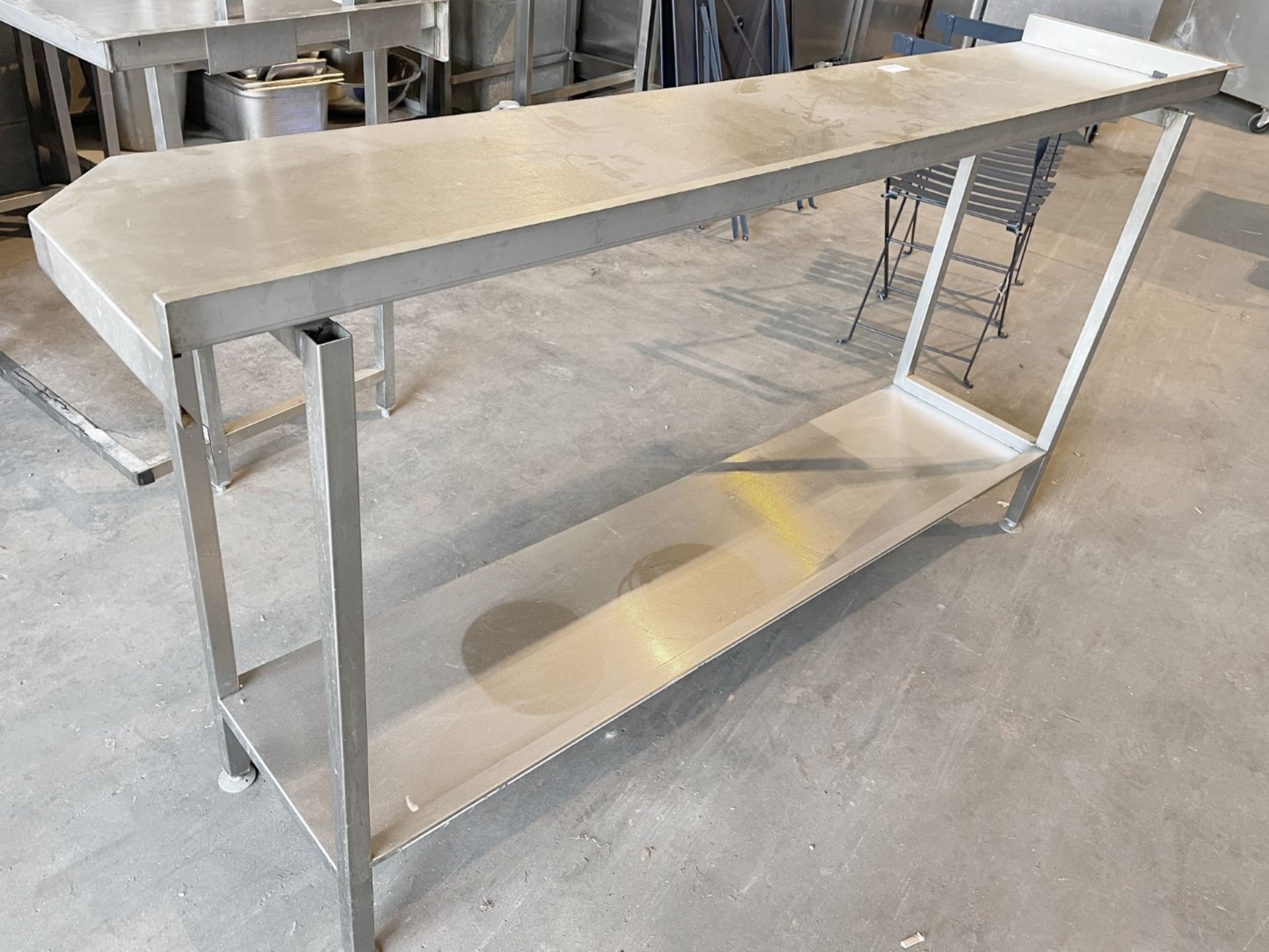 1 x Narrow Stainless Steel Prep Table - Approx 180X40X90Cm - Ref: FGN046 - CL834 - Location: Essex, - Image 4 of 4