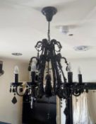 1 x Black Ornate Chandelier - Ref: J122 - CL531 - Location: Essex, RM19 Recently removed from a