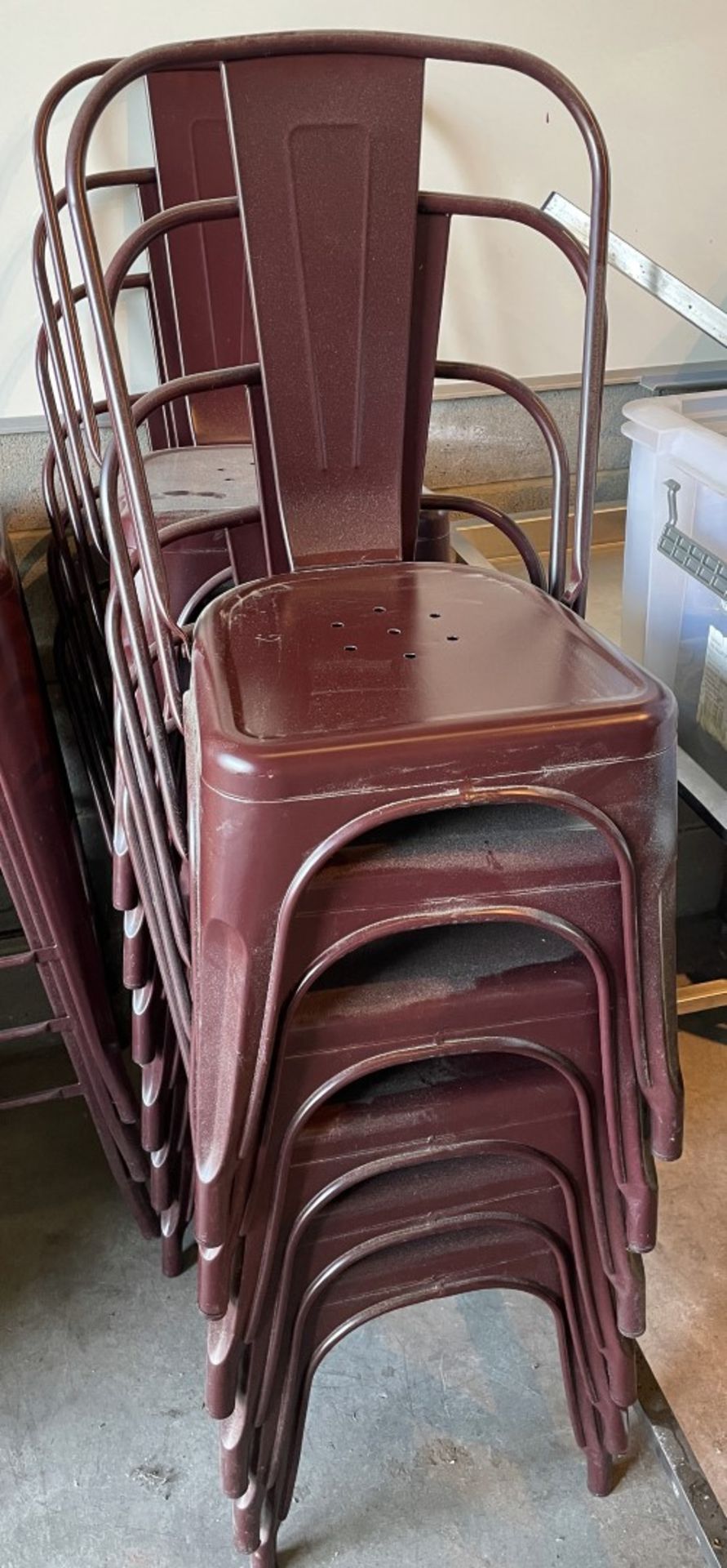 12 x Commercial Outdoor Metal Bistro Chairs - Ref: FGN069A - CL834 - Location: Essex, RM19This lot w