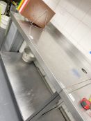 1 x Food Preparation Table With Splashback And Shelf - Approx: 1300mm X 750mm - Ref: RSS173 -