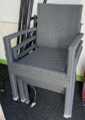 3 x Rattan Style Outdoor Chairs - Ref: NA - GF - CL834 - Location: Essex, RM19This lot was recently