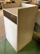 1 x Timber Bin Store And Counter For Restaurant - Approx 68x70x127cm - Ref: FGN040 - CL834 -
