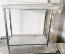 1 x Stainless Steel Prep Table - Approx 97x45x89Cm - Ref: FGN045 - CL834 - Location: Essex, RM19This