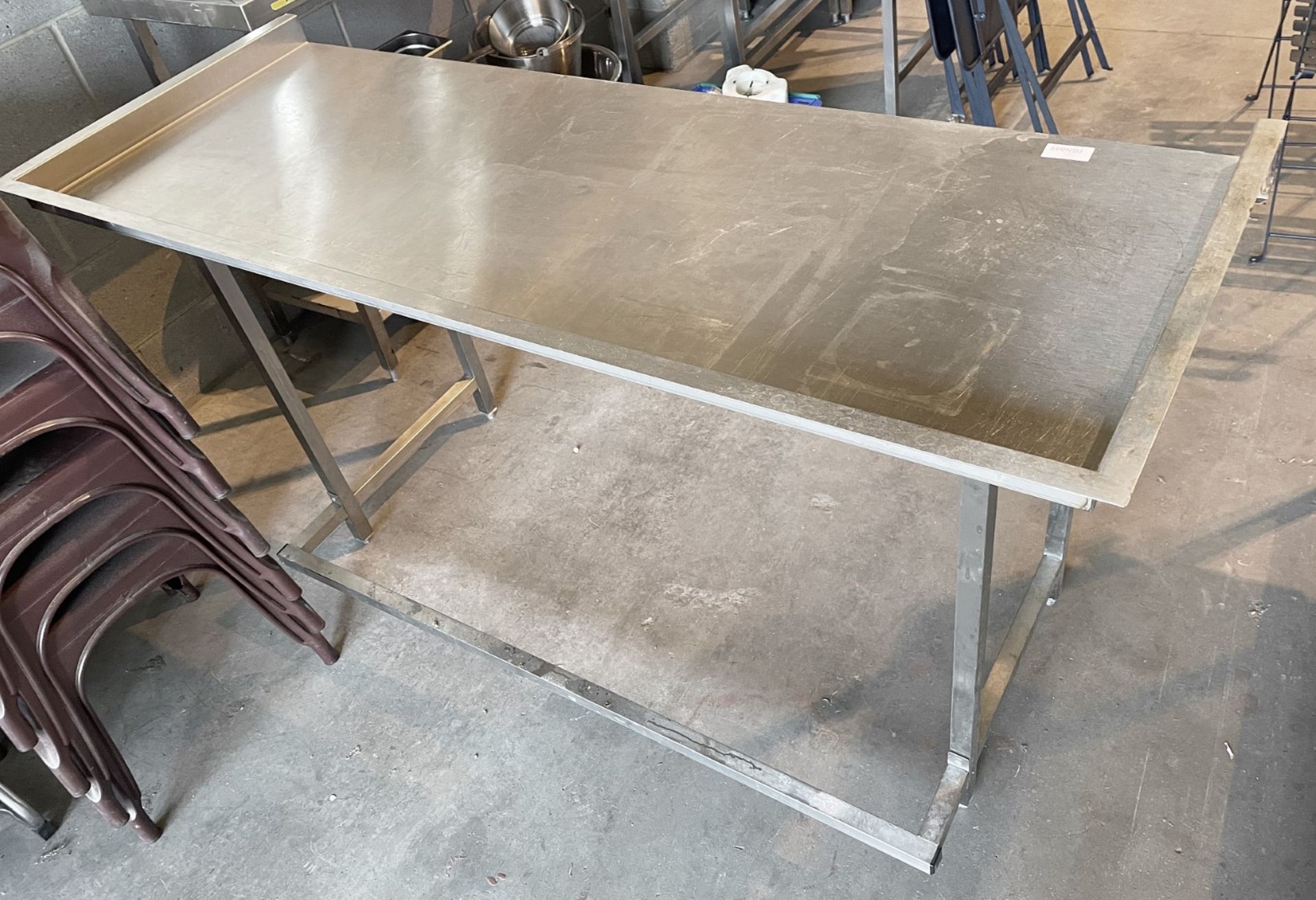 1 x Stainless Steel Prep Table - Approx 160x60x86cm - Ref: FGN049 - CL834 - Location: Essex, RM19Thi - Image 5 of 5