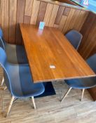 1 x Four Seater Table And 4 x Chairs In Grey - Approx: 1300mm Wide - Ref: RSS003 - CL835 -