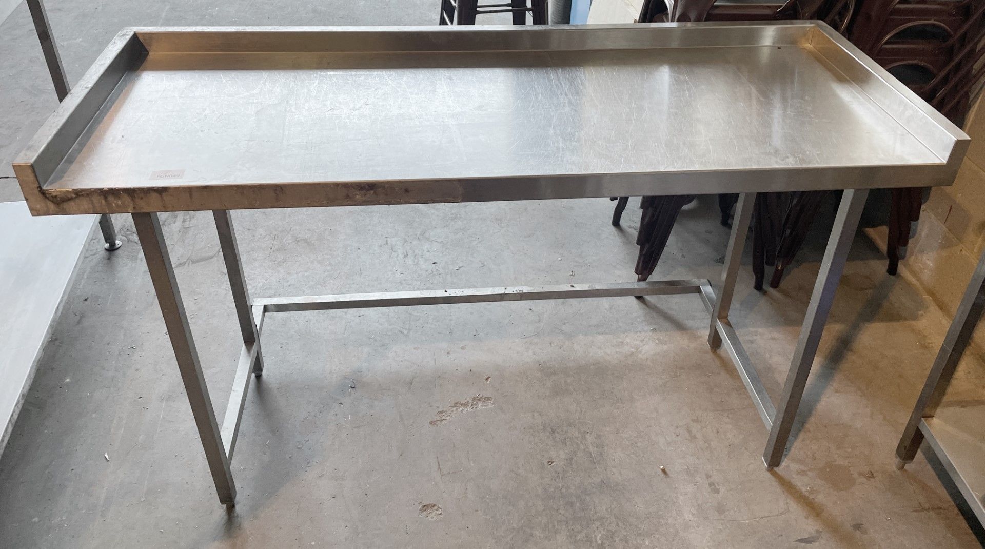 1 x Stainless Steel Prep Table - Approx 160x60x86cm - Ref: FGN049 - CL834 - Location: Essex, RM19Thi - Image 2 of 5