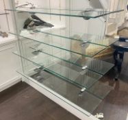3 x Heavy Quality Glass Shelves And Bracket