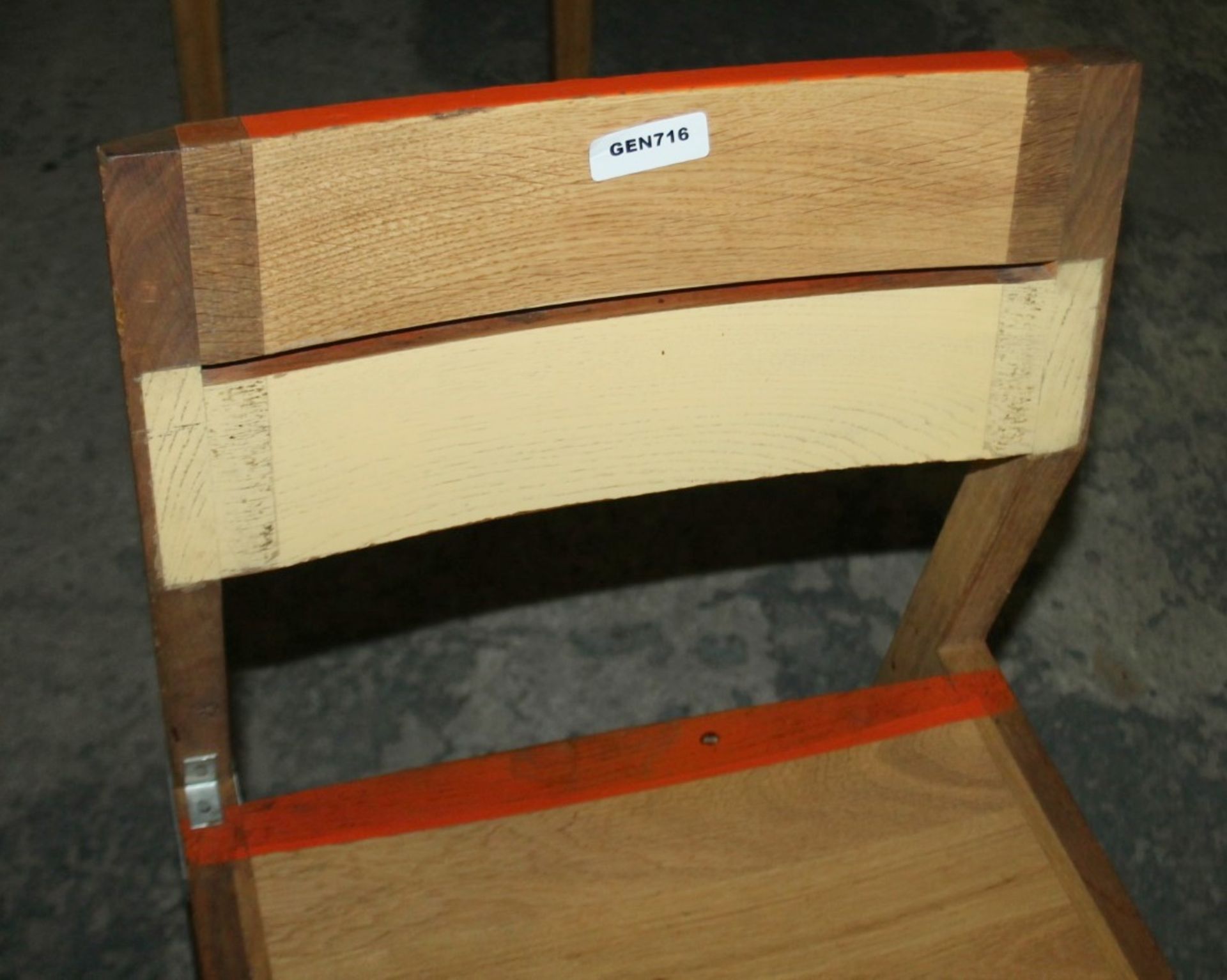 1 x Artisan Refurbished Wooden Chair - Dimensions: H82 x W43 x D46cm / Seat 46cm - Ref: GEN717 - - Image 2 of 8