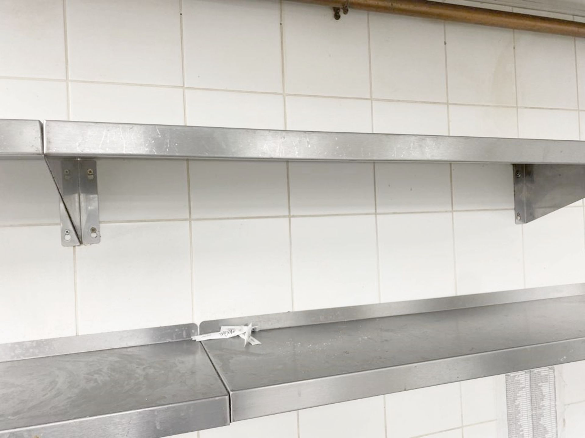 4 x  Wall Mounted Stainless Steel Storage Shelves - Approx: 3 X 1000Mm, 1 X 1400mm - Ref: RSS176 - - Image 3 of 3