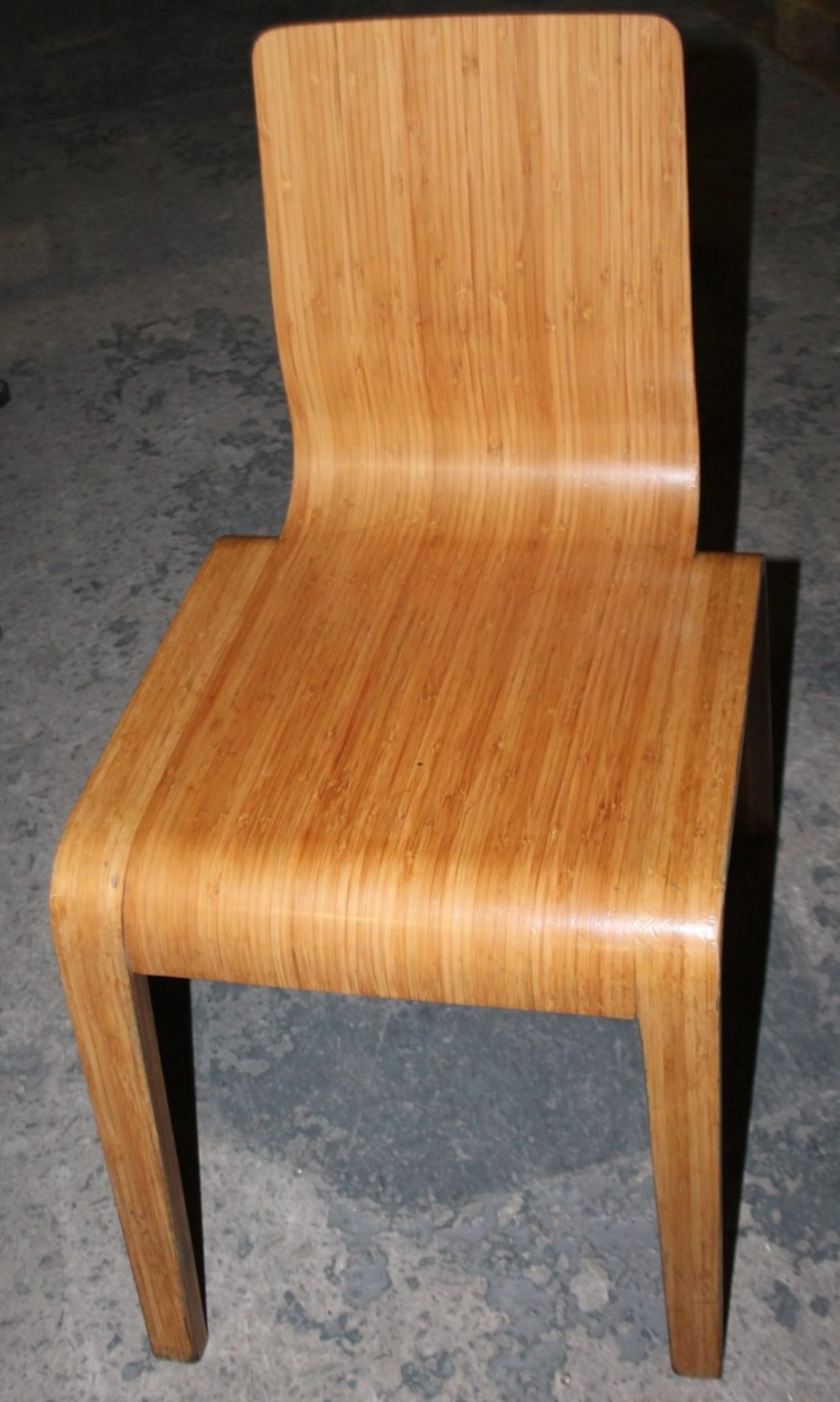 1 x Stylish Wooden Chair With A Curved Design - Dimensions: H80 x W42 x D58cm / Seat 44cm - Ref: - Image 3 of 4