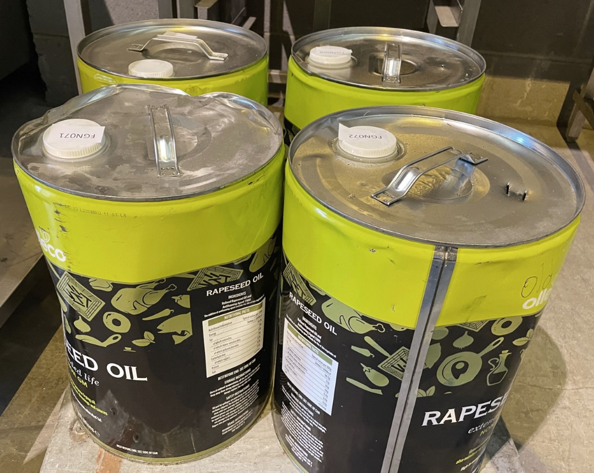 1 x 20 Litre Can Of Olleco Rapeseed Oil Extended Life Non Gm - General Purpose Frying Oil - Ref: - Image 7 of 9