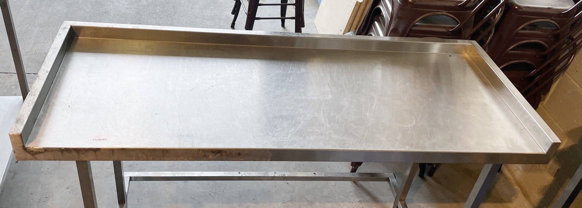 1 x Stainless Steel Prep Table - Approx 160x60x86cm - Ref: FGN049 - CL834 - Location: Essex, RM19Thi - Image 3 of 5